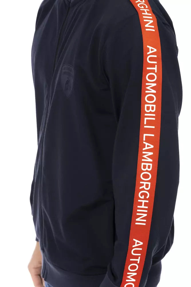 Automobili Lamborghini Blaues Polyester-Herren-Sweatshirt