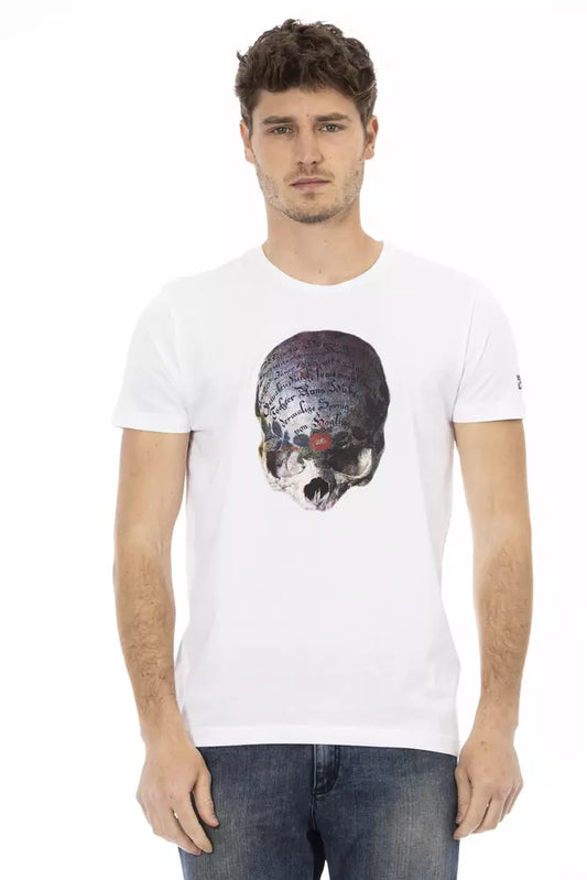 Trussardi Action Weißes Baumwoll-T-Shirt für Herren