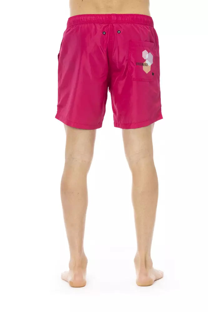 Bikkembergs – Badeshorts aus Polyester für Herren in Fuchsia