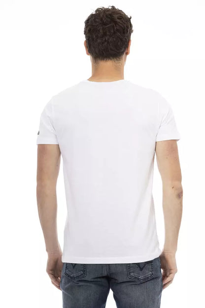 Trussardi Action Weißes Baumwoll-T-Shirt für Herren