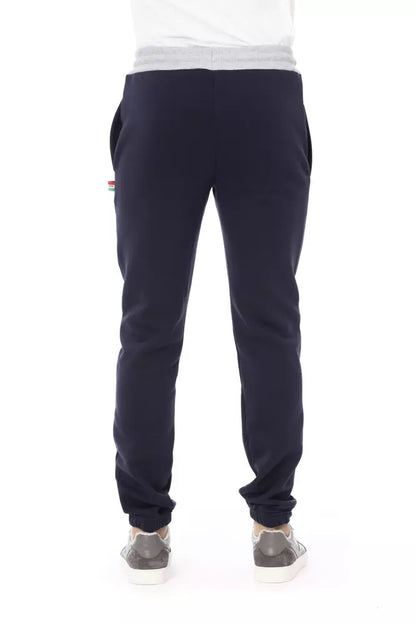 Baldinini Trend Blaue Herren Sporthose aus Baumwolle