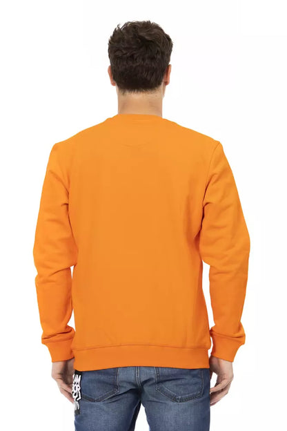 Automobili Lamborghini Orangefarbener Baumwollpullover für Herren