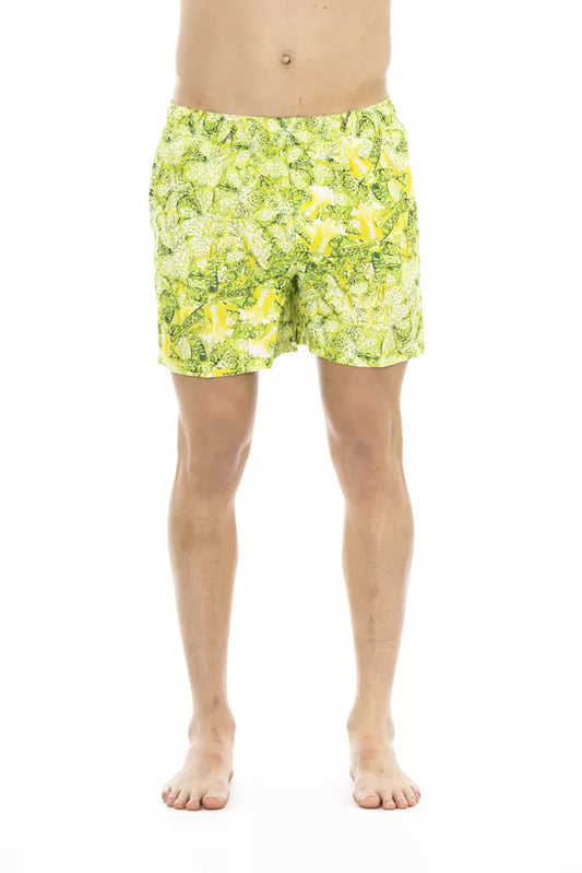 Just Cavalli Grüne Polyester Herren Badeshorts