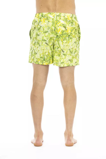 Just Cavalli Grüne Polyester Herren Badeshorts