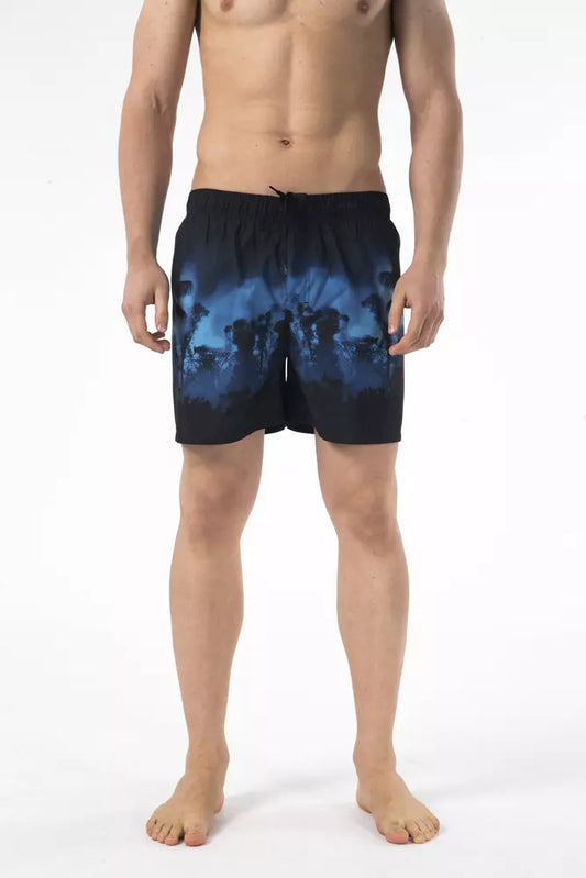 Just Cavalli Schwarze Polyester-Badeshorts für Herren