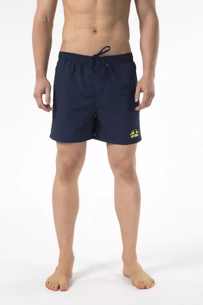 Just Cavalli Blaue Nylon-Badeshorts für Herren