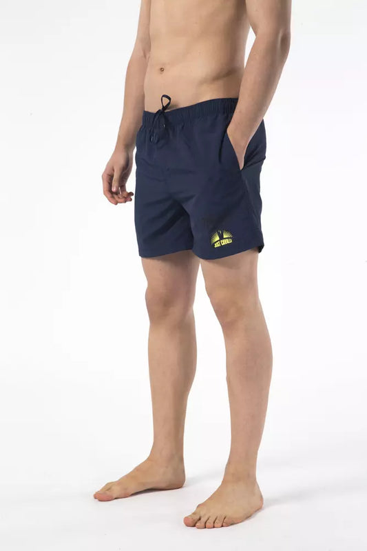 Just Cavalli Blaue Nylon-Badeshorts für Herren