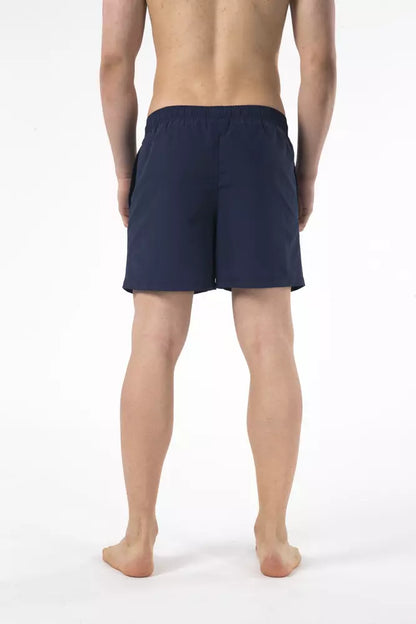 Just Cavalli Blaue Nylon-Badeshorts für Herren