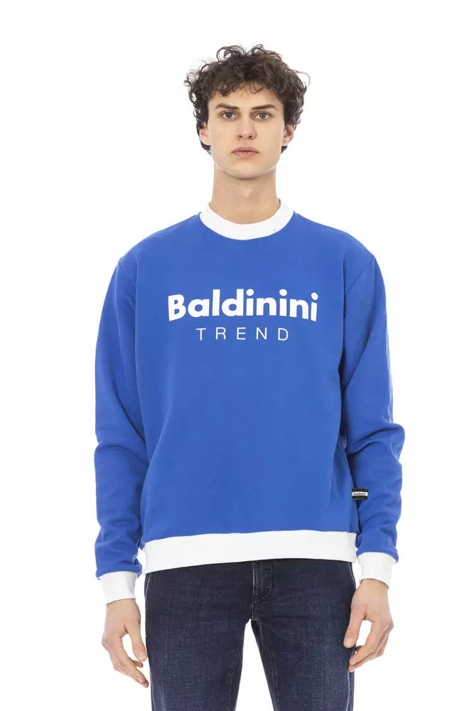 Baldinini Trend Blauer Baumwollpullover für Herren