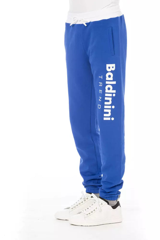 Baldinini Trend Blaue Herren Sporthose aus Baumwolle