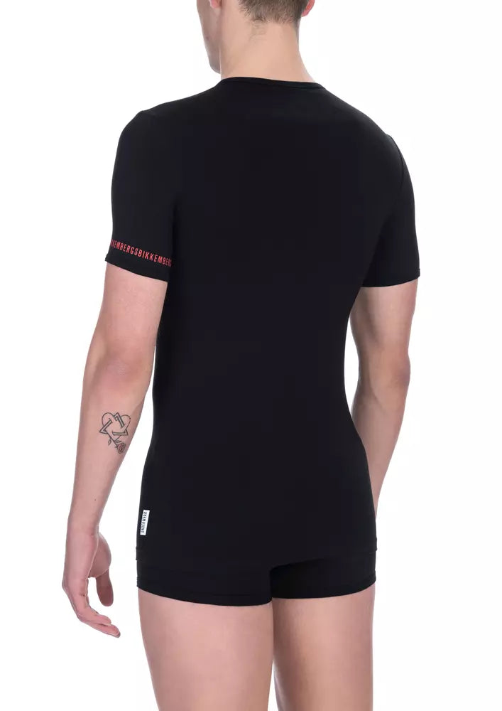 Bikkembergs Black Cotton Men T-Shirt Twin Pack