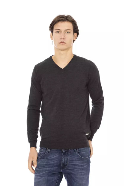 Baldinini Trend Grauer Stoff Herren Pullover