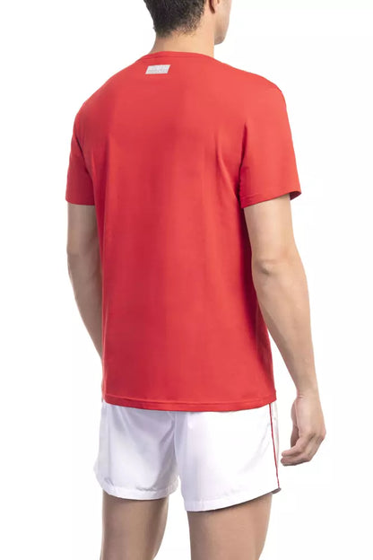 Bikkembergs Rotes Baumwoll-T-Shirt für Herren