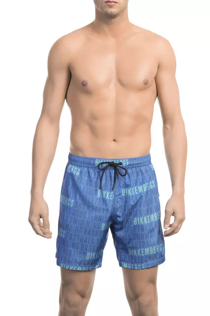 Bikkembergs – Blaue Polyester-Badeshorts für Herren