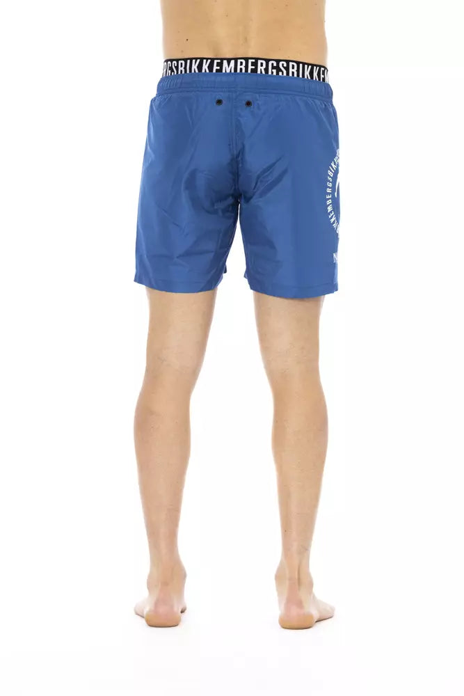 Bikkembergs – Blaue Polyester-Badeshorts für Herren