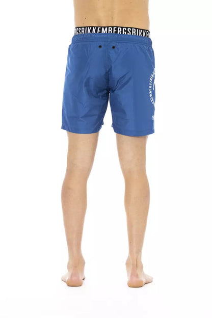 Bikkembergs – Blaue Polyester-Badeshorts für Herren