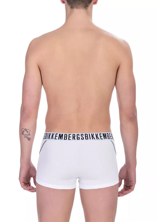Bikkembergs White Cotton Men's Trunk Pack