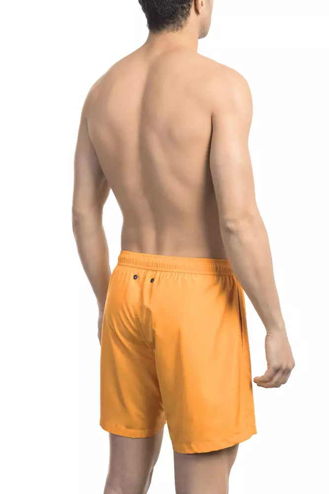 Bikkembergs Orange Polyester Herren Badeshorts