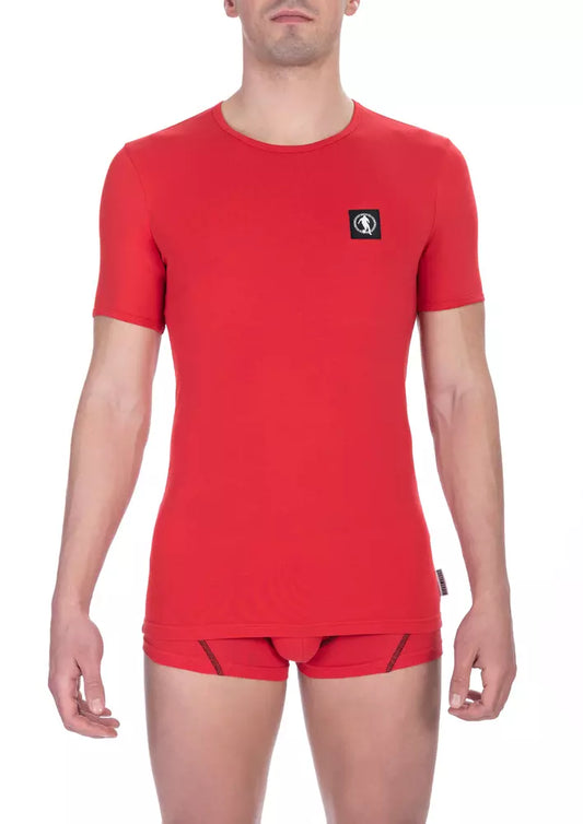 Bikkembergs Rotes Baumwoll-T-Shirt für Herren
