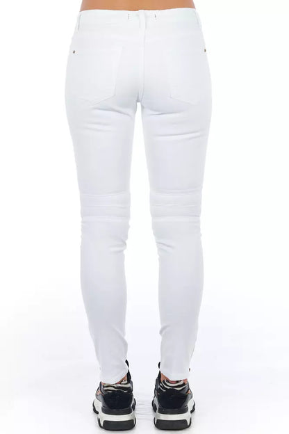Frankie Morello Weiße Baumwoll-Jeans für Damen