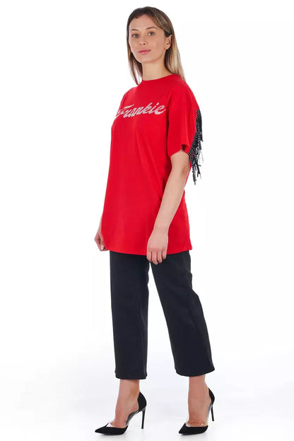 Frankie Morello – Schwarze, verkürzte Damenhose aus Baumwolle