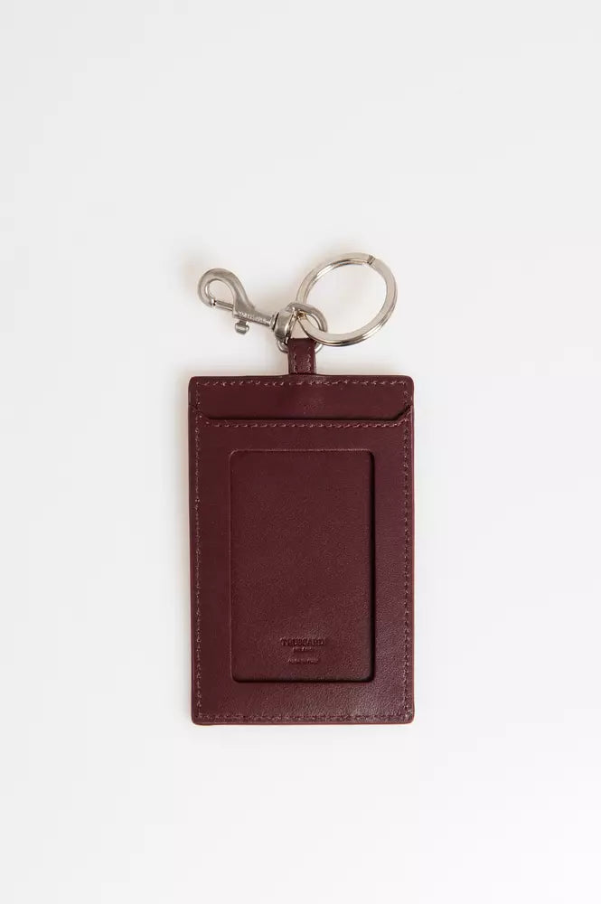Trussardi Brown Leather Men Badge Holder