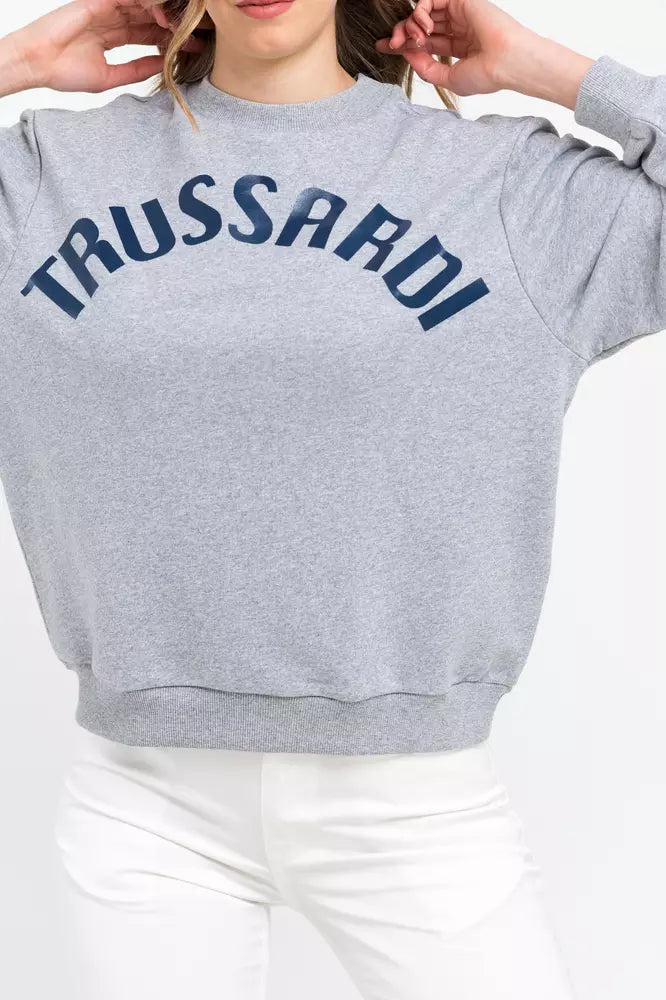 Trussardi Graues Baumwoll-Sweatshirt für Damen