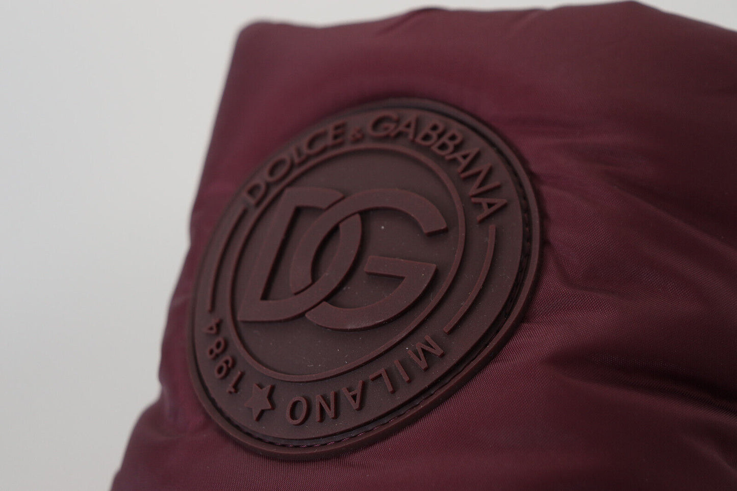 Dolce &amp; Gabbana Bordeaux Nylon Stiefel Gepolsterte Halbschuhe