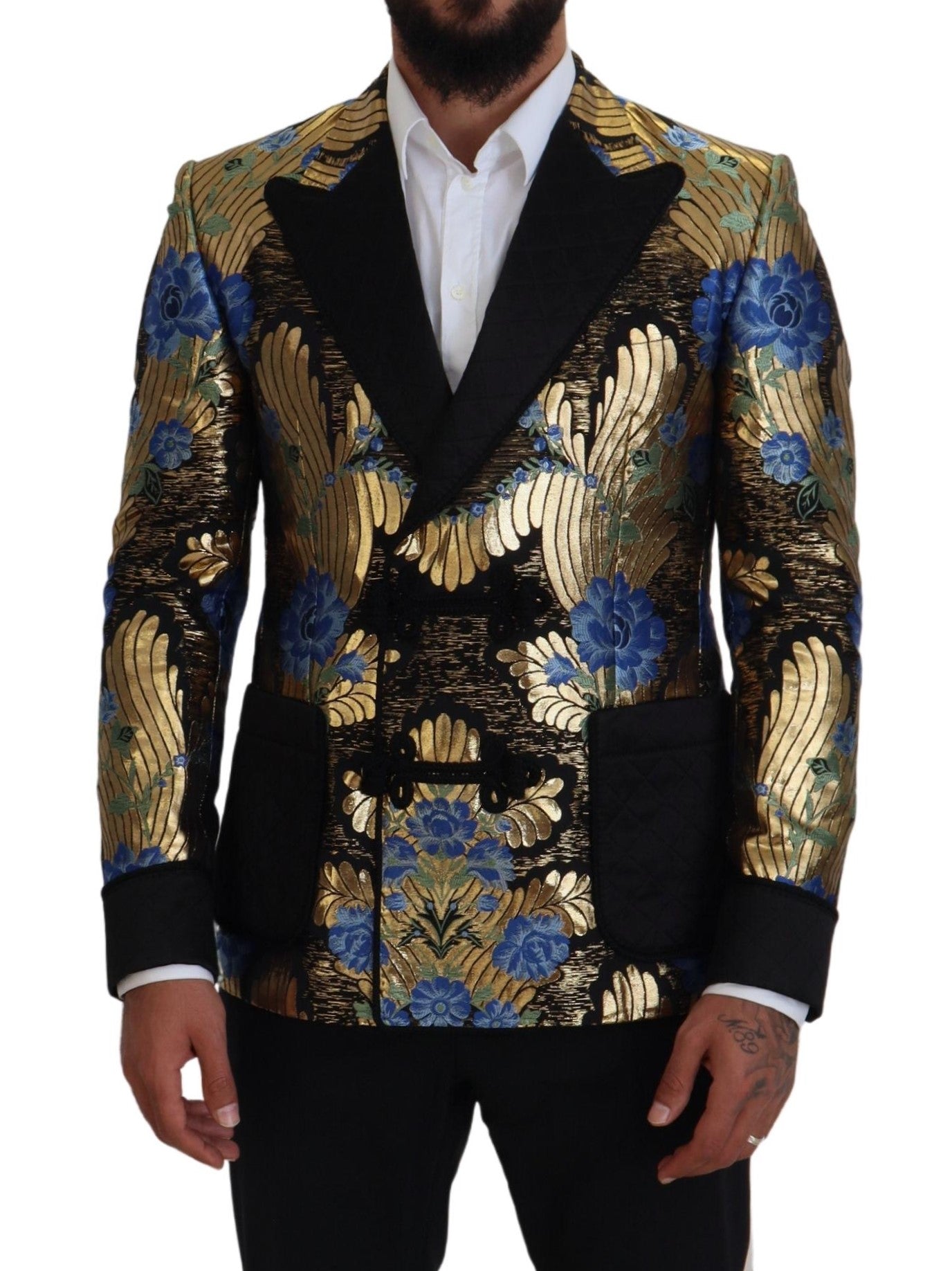 Dolce &amp; Gabbana – Zweireihiger Blazer aus goldenem Lurex