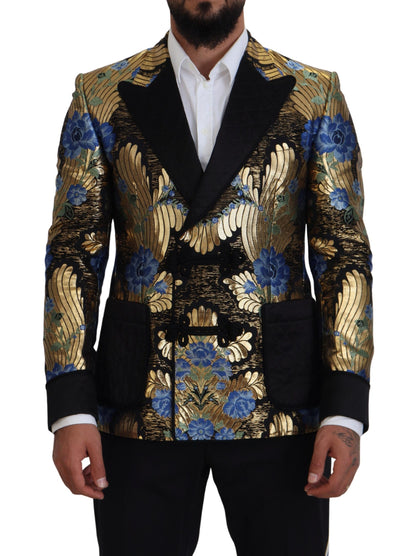 Dolce &amp; Gabbana – Zweireihiger Blazer aus goldenem Lurex