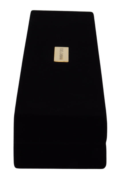 Dolce &amp; Gabbana – Aufbewahrungsbox für Armbänder und Schmuck aus schwarzem Samt mit Logo-Plakette