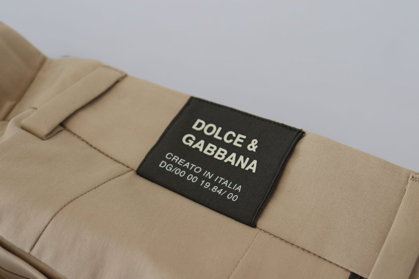 Dolce &amp; Gabbana Braun-Schwarze Chinohose aus Baumwolle für Herren