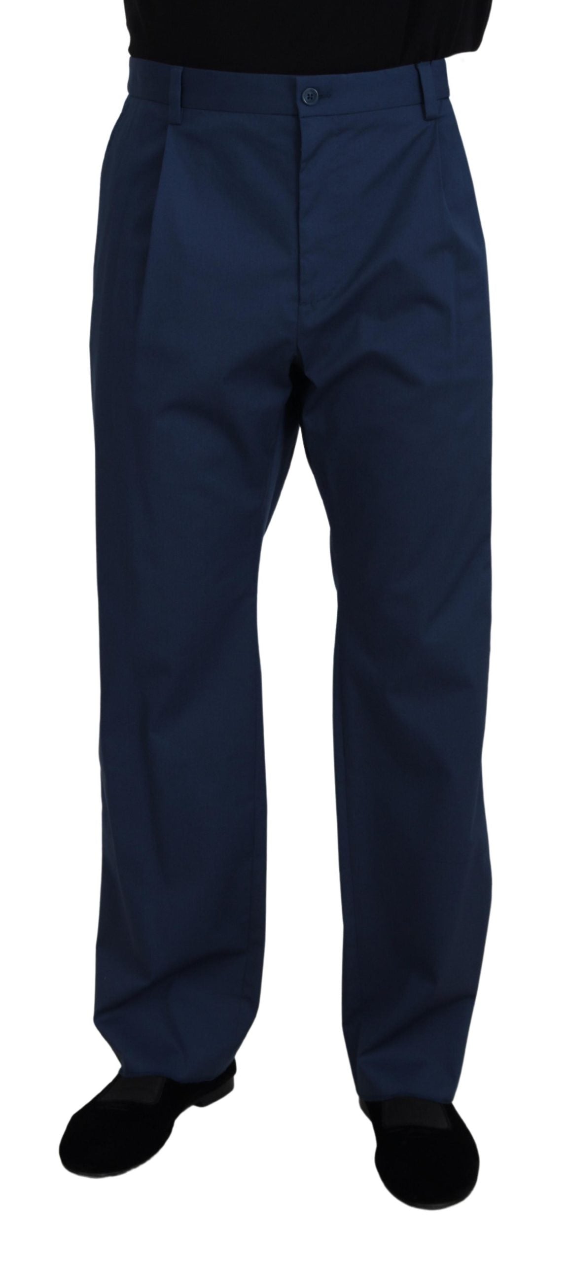 Dolce &amp; Gabbana – Blaue Straight-Fit-Hose aus Baumwolle
