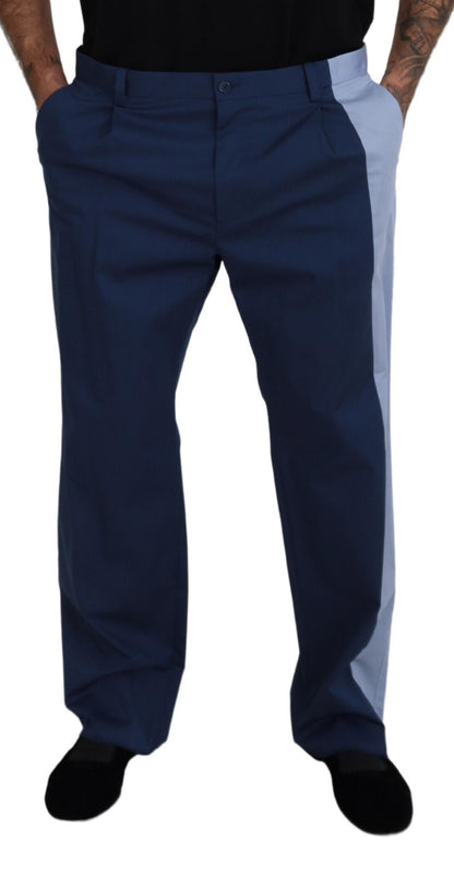 Dolce &amp; Gabbana – Blaue Straight-Fit-Hose aus Baumwolle