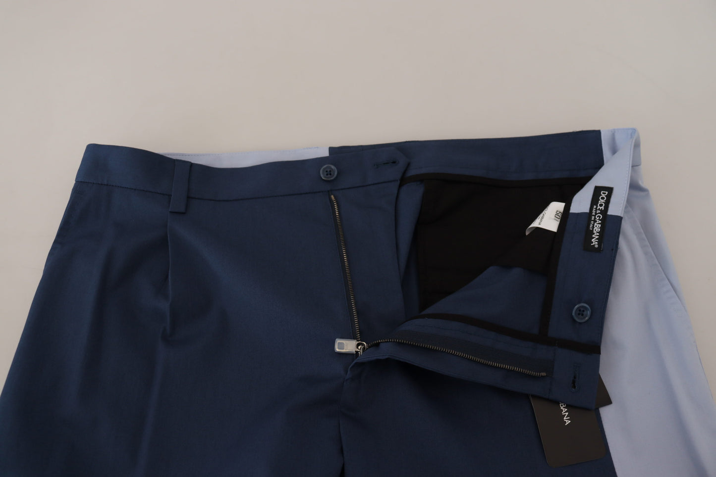 Dolce &amp; Gabbana – Blaue Straight-Fit-Hose aus Baumwolle