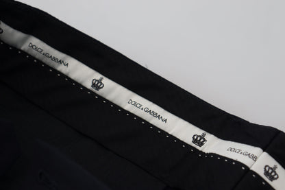 Dolce &amp; Gabbana – Schmale Anzughose aus schwarzer Wolle
