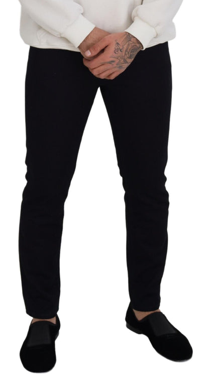 Dolce & Gabbana Black Cotton Skinny Casual Denim Jeans