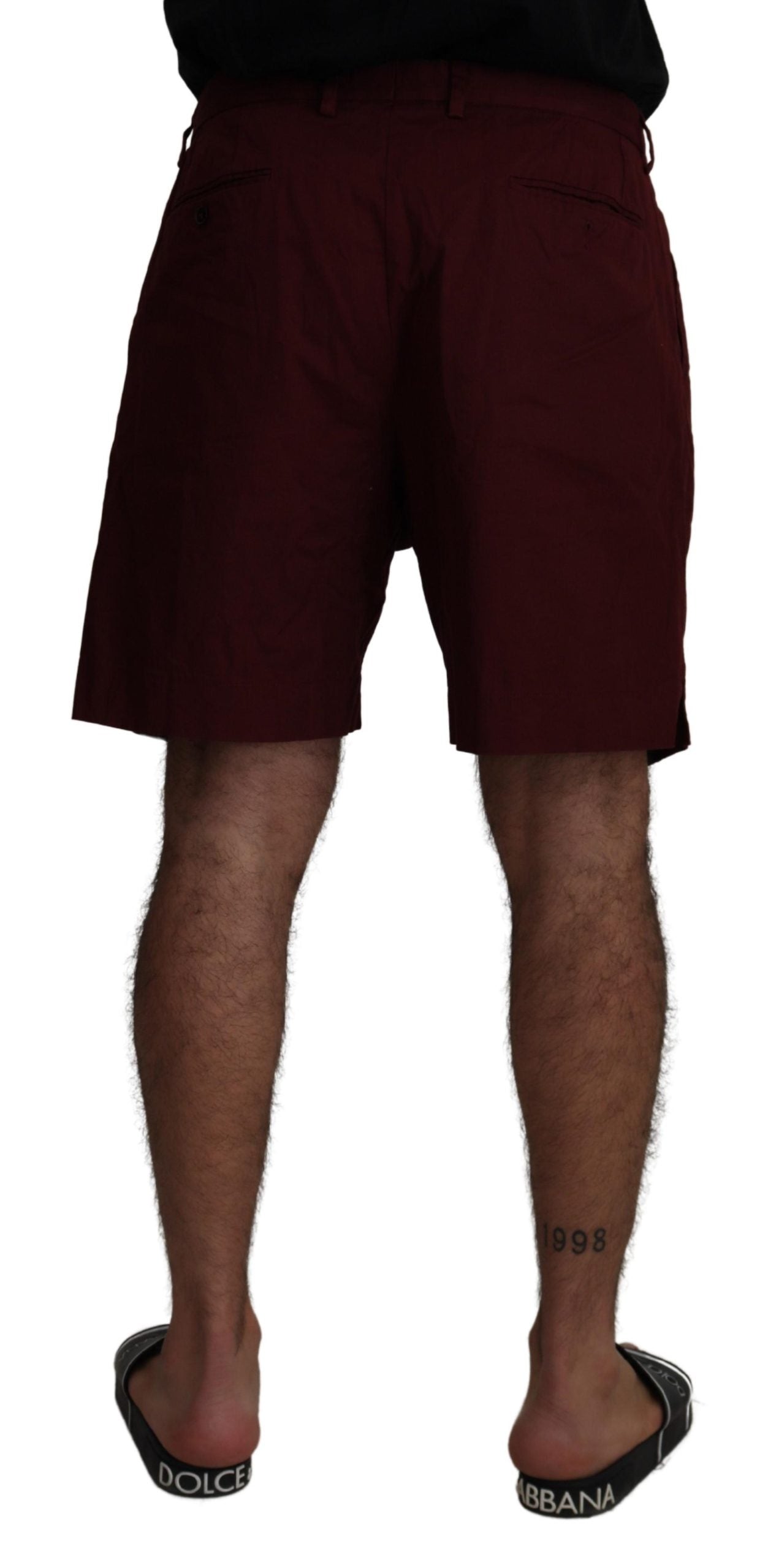 Dolce &amp; Gabbana – Kastanienbraune Bermudashorts aus Baumwolle