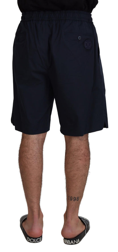 Dolce &amp; Gabbana – Blaue Bermudashorts mit mittlerer Taille