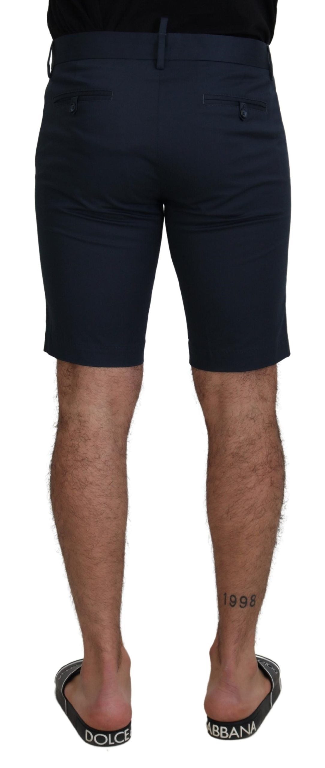 Dolce &amp; Gabbana Blaue Bermudashorts mit niedriger Taille für Herren