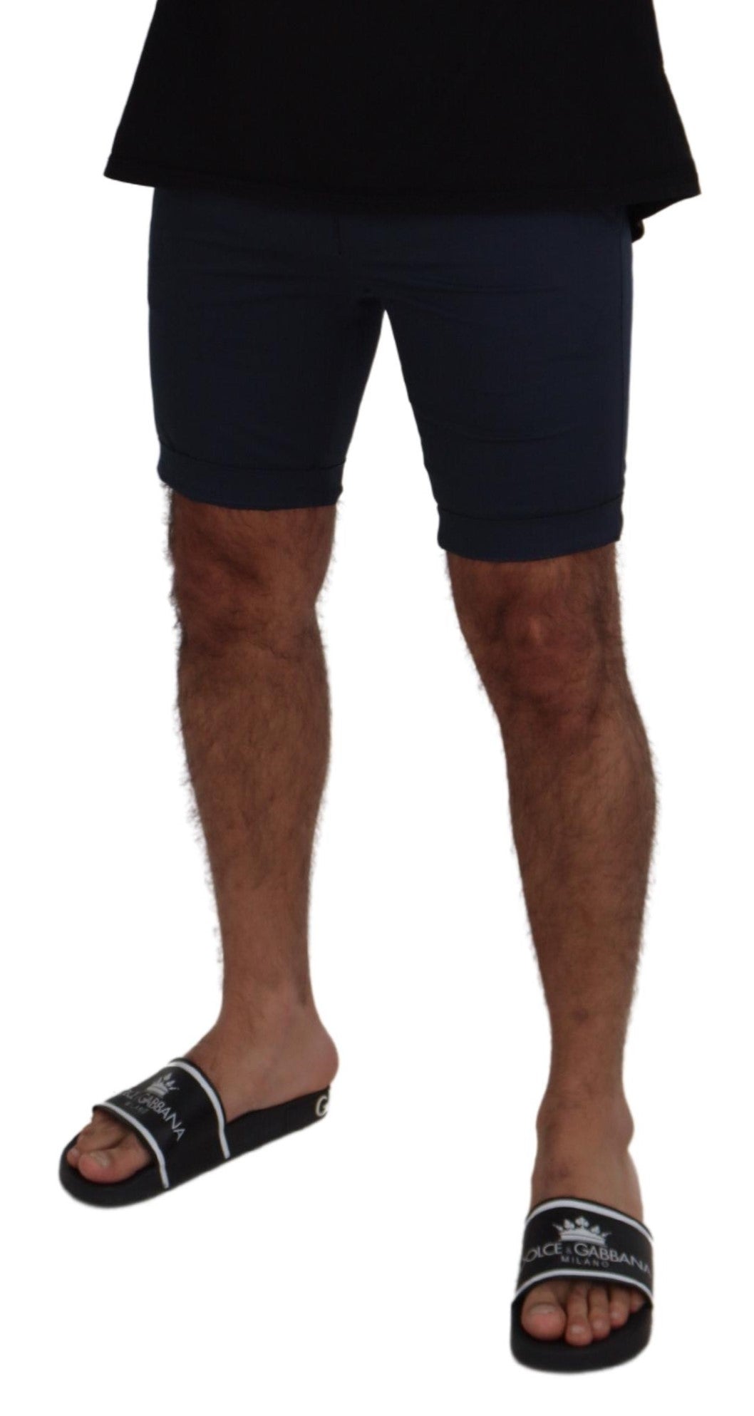 Dolce &amp; Gabbana Blaue Bermudashorts mit niedriger Taille für Herren