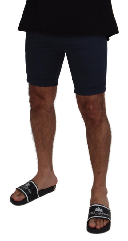 Dolce &amp; Gabbana Blaue Bermudashorts mit niedriger Taille für Herren