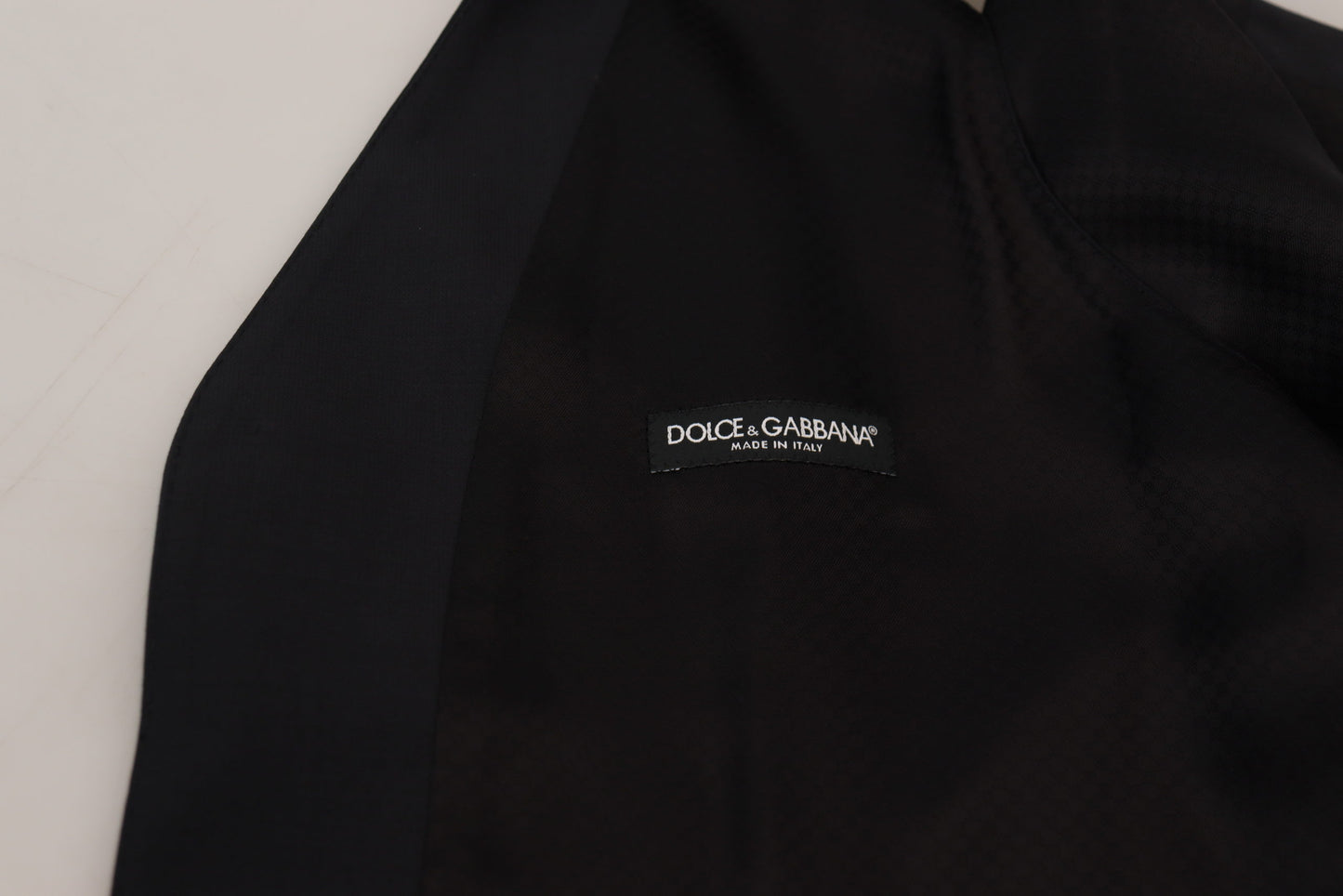 Dolce &amp; Gabbana – Schwarze Weste aus Wollstretch