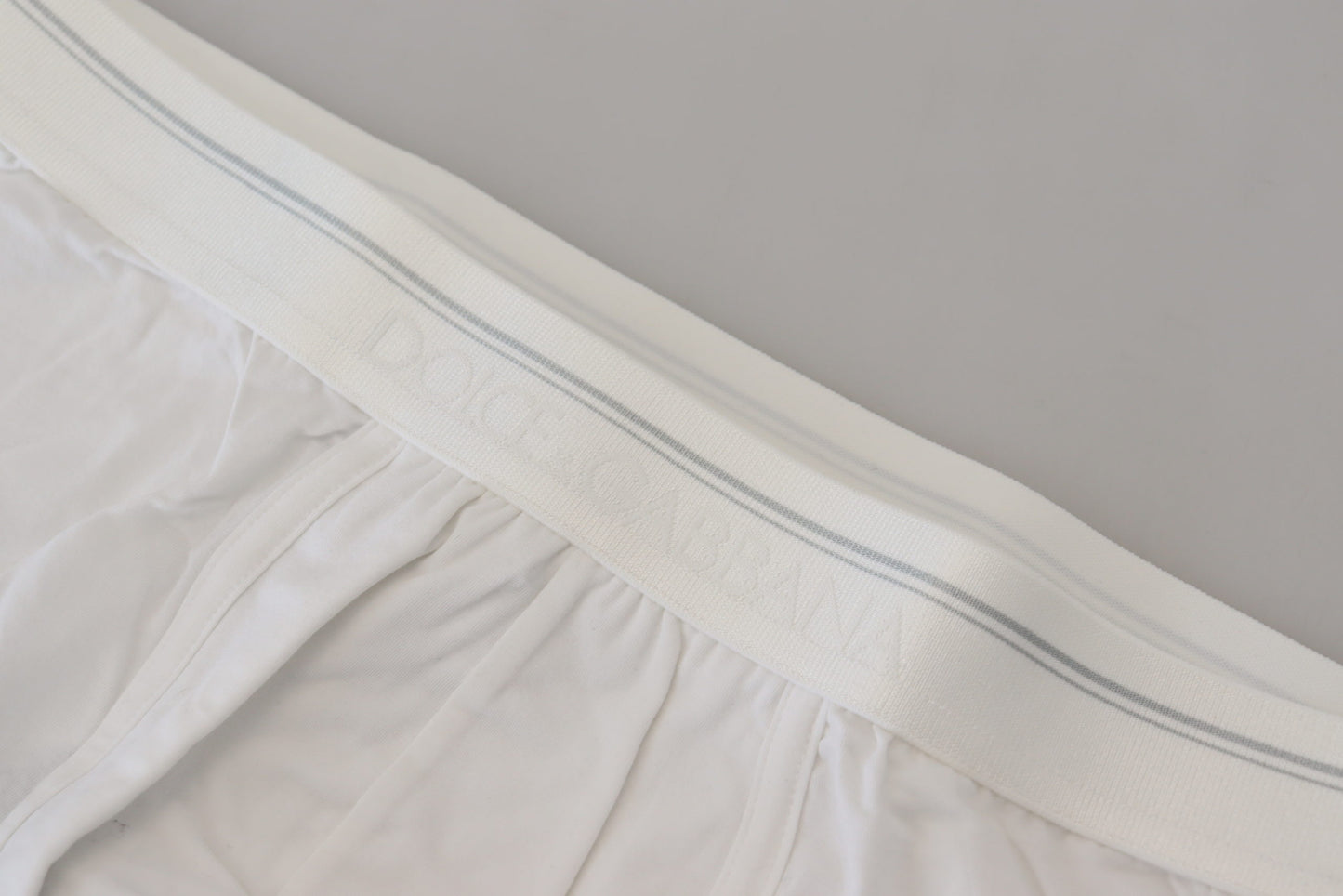 Dolce &amp; Gabbana – Boxershorts aus weißer Baumwollmischung in normaler Größe