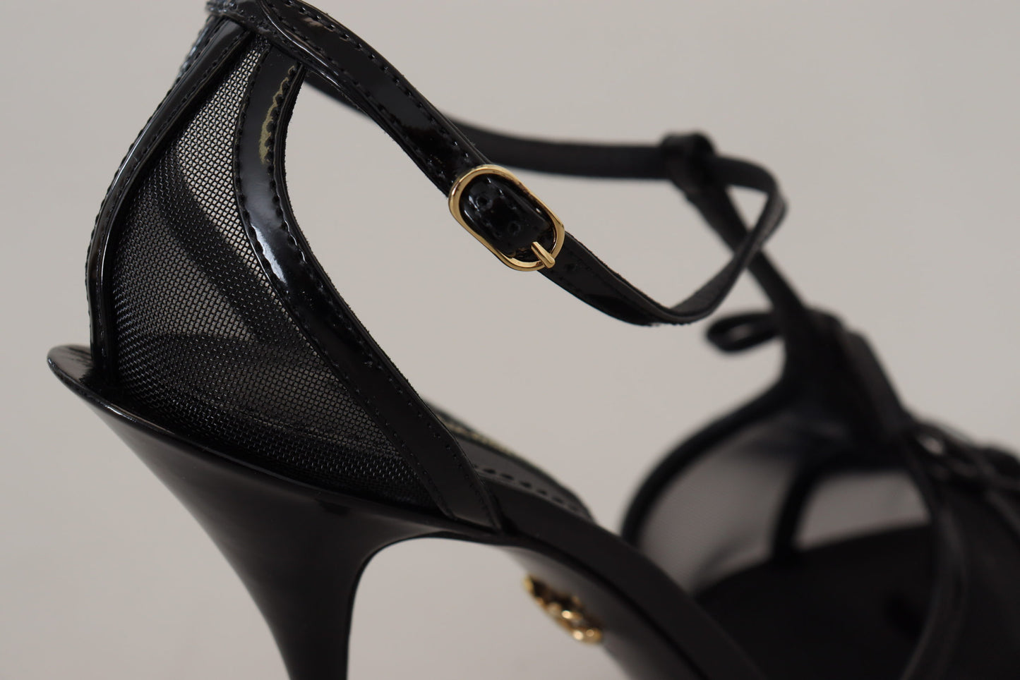Dolce &amp; Gabbana Schwarze Stiletto High Heels Sandalen Schuhe