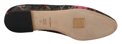Dolce &amp; Gabbana – Slipper mit mehrfarbigem Jacquard-Aufnäher „Sacred Heart“
