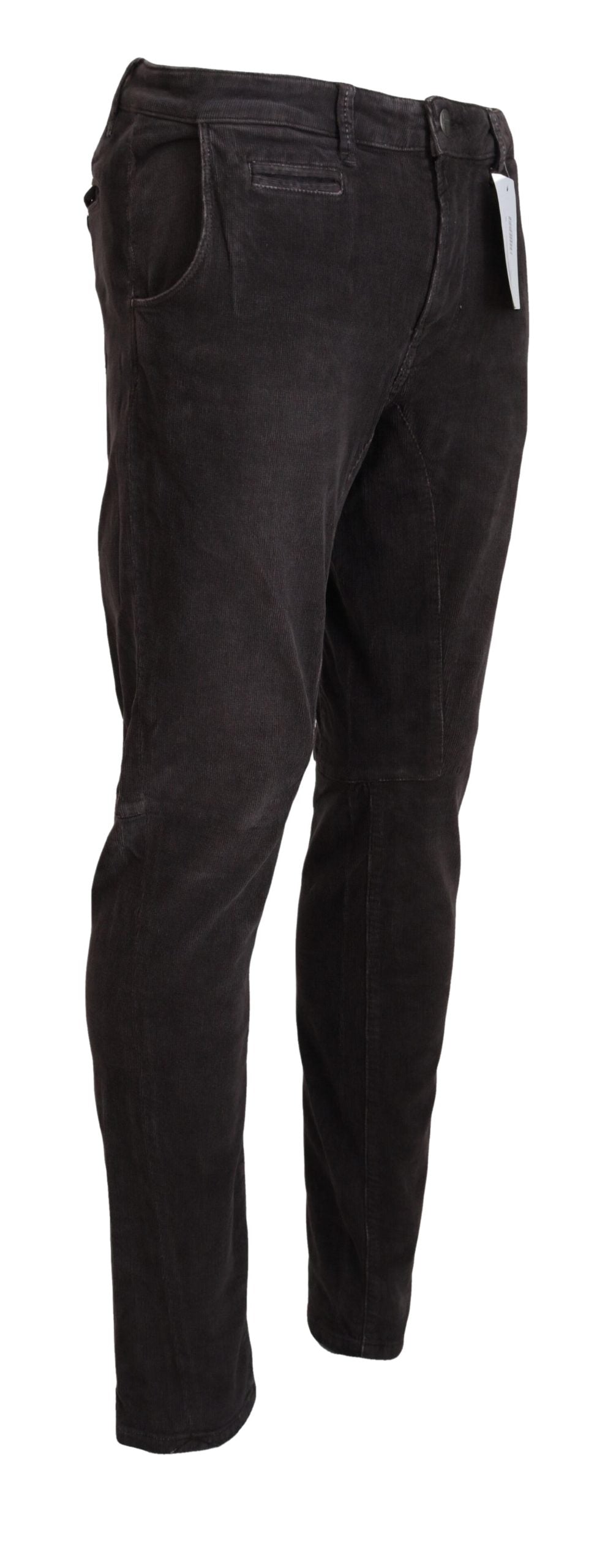 Acht Braune Baumwolle Straight Fit Herren Freizeithose