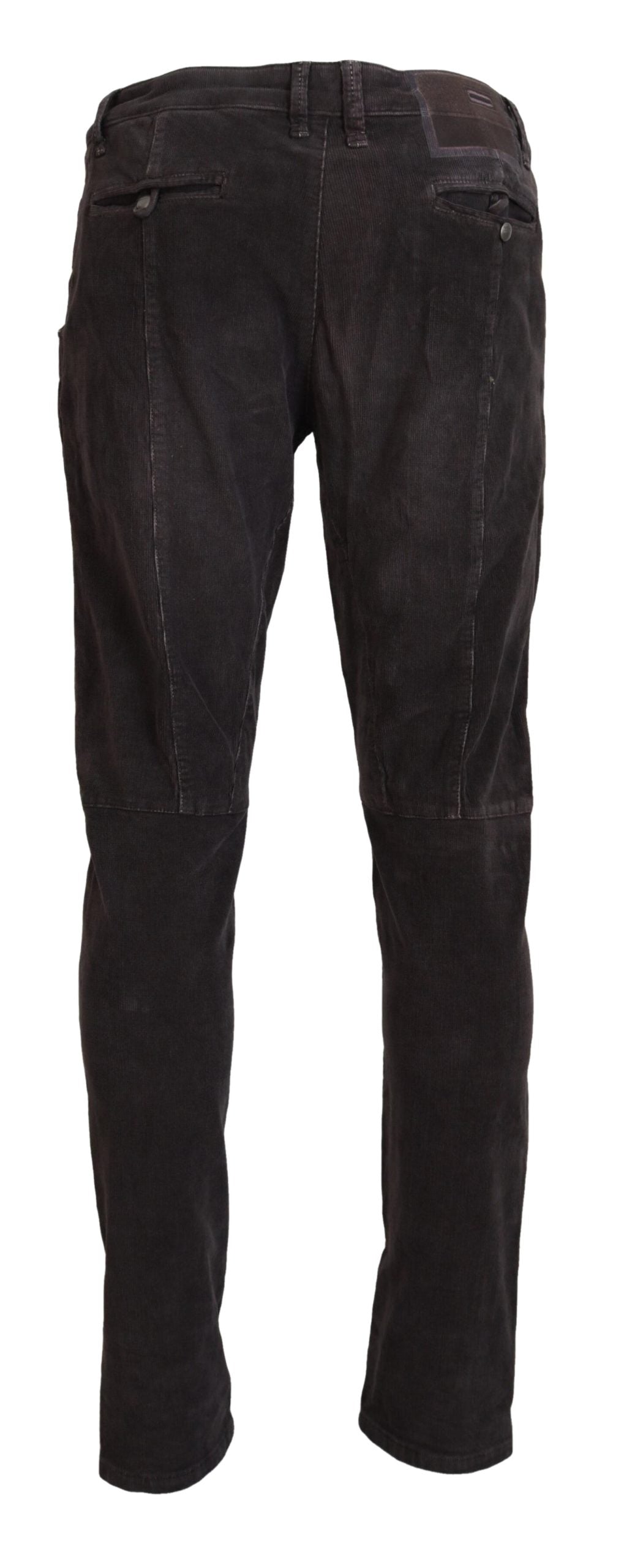 Acht Braune Baumwolle Straight Fit Herren Freizeithose