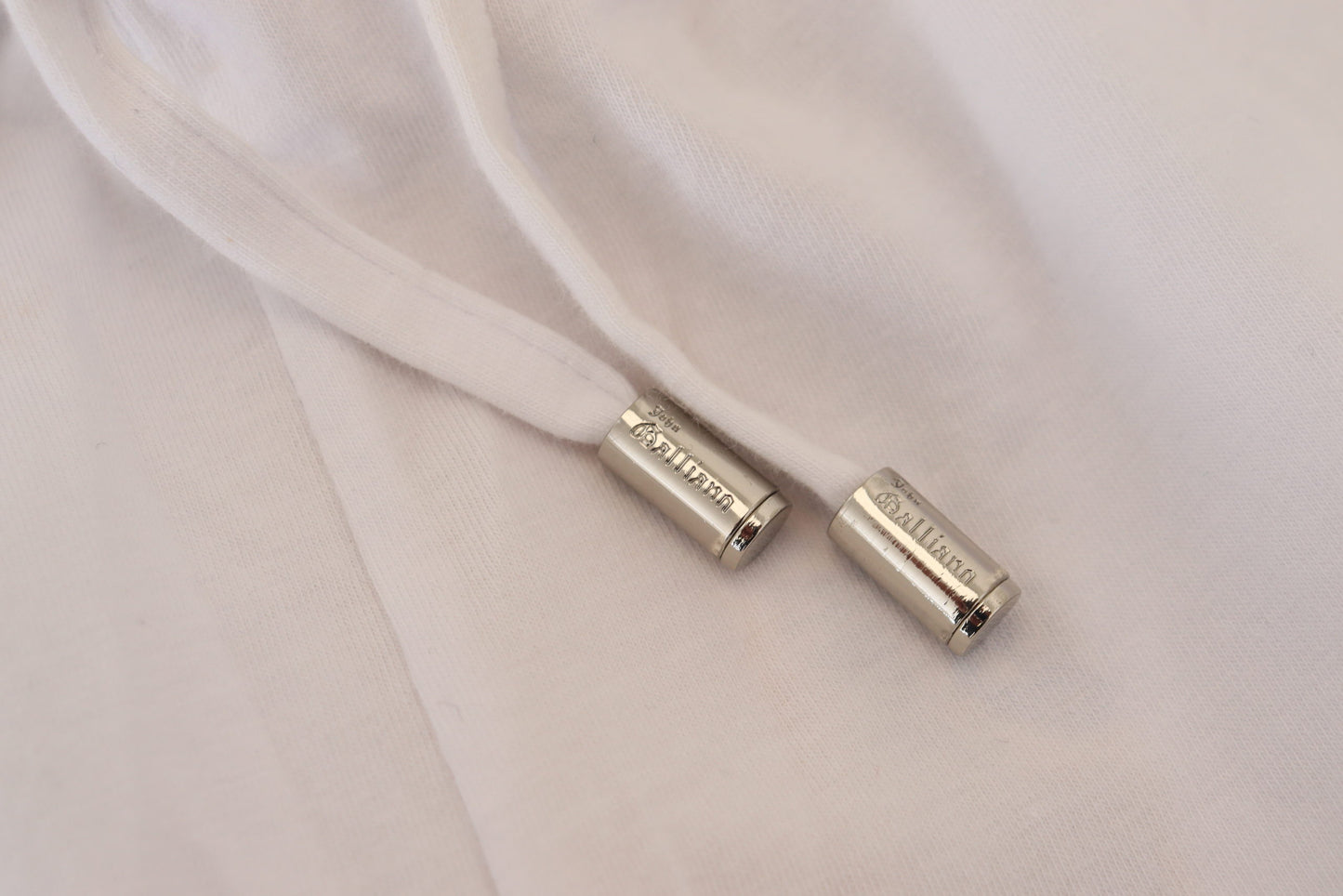 John Galliano Weiße Baumwoll-Logo-lose Herrenhose