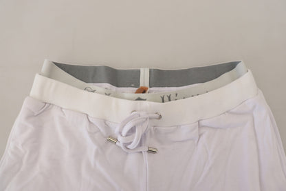 John Galliano Herren-Jogginghose mit Logo in Weiß